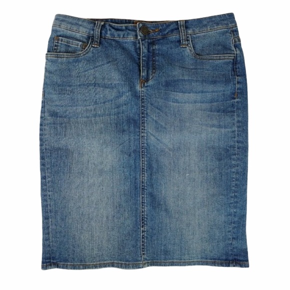 Kut from the Kloth Straight Pencil Jean Skirt Sz:8 - Picture 2 of 8